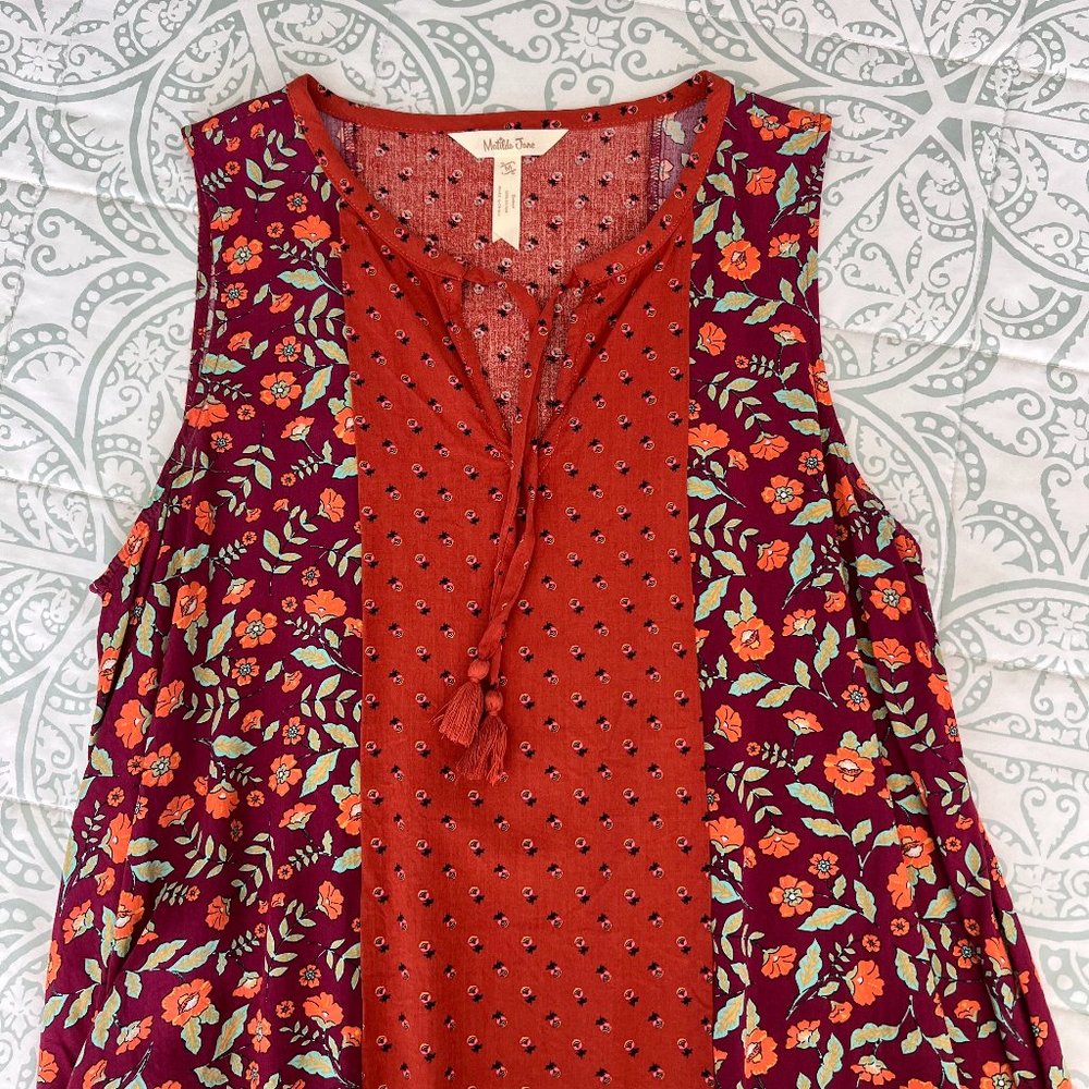 Lovely Maroon and Burnt Orange Tank
